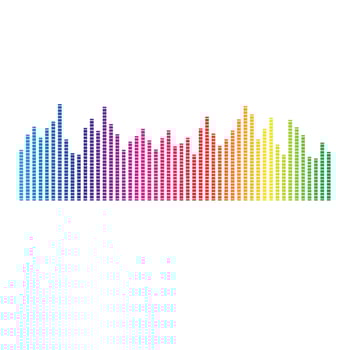 Audio colorful wave logo. Vector equalizer element. sound wave illustration logo vector icon template
