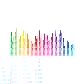 Audio colorful wave logo. Vector equalizer element. sound wave illustration logo vector icon template