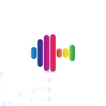 Sound wave illustration logo vector icon template. Audio colorful wave logo. Vector equalizer element