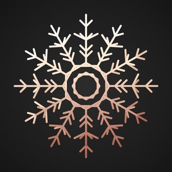 Snowflake vector gold luxury style isolated