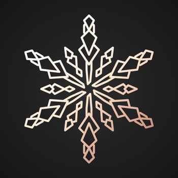 Snowflake gold luxury style isolated on black background vector