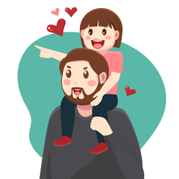 Father and Daughter Clip Art png