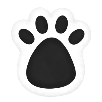 White and Black Fluffy Cat Paw png