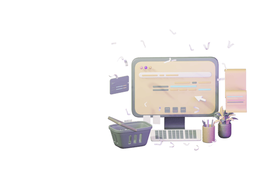 3d workdesk icon with laptop business online sale concept computer illustration png