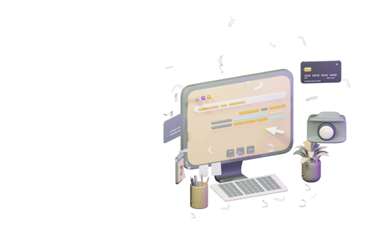 3d workdesk icon with laptop business online sale concept computer illustration png