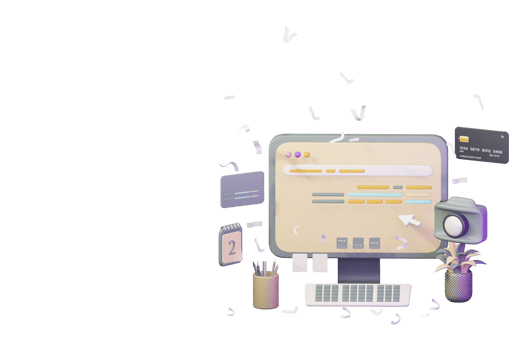 3d workdesk icon with laptop business online sale concept computer illustration png
