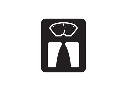 scale icon design vector
