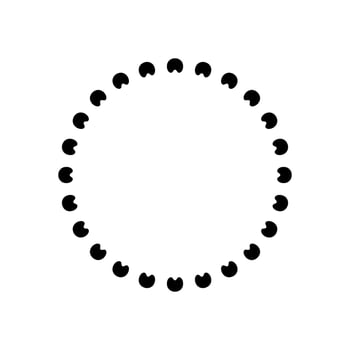 Geometrical Motive Pattern, Artistic Circle-Shaped, Monochrome and Minimalism, Modern Contemporary Mandala, for Decoration, Background, Decoration or Graphic Design Element. Vector Illustration