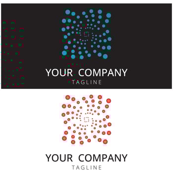 Twisted circle shape logo. vector