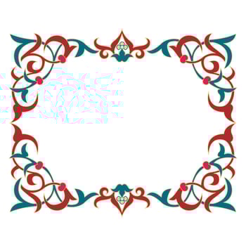 frame decoration with floral ornament, classic ornament, traditional ornament vector