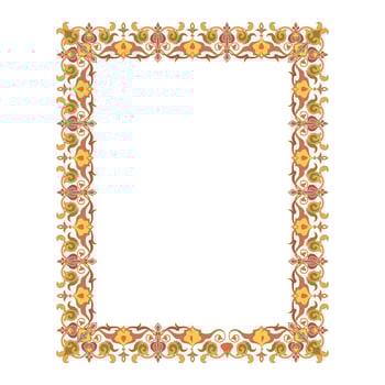 frame decoration with floral ornament, classic ornament, traditional ornament vector