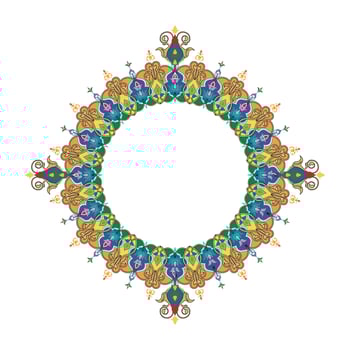 frame decoration with floral ornament, classic ornament, traditional ornament vector