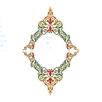 frame decoration with floral ornament, classic ornament, traditional ornament vector