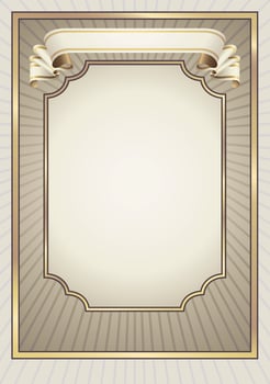 Background with ribbon banner. vector