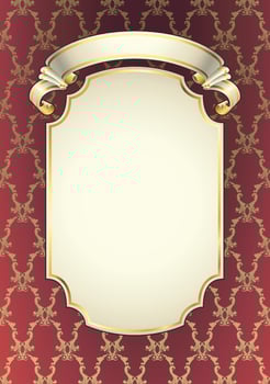 Background with ribbon banner. vector