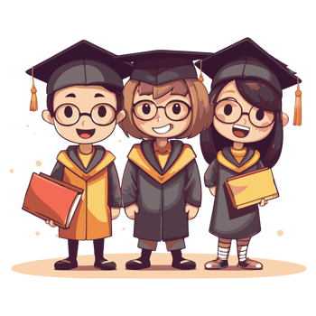 Cartoon Graduate students icon png