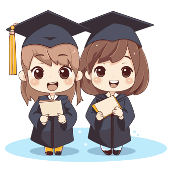 Cartoon Graduate students icon png