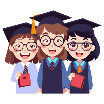 Cartoon Graduate students icon png