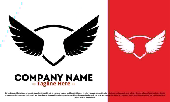 Wings logo design vector illustration