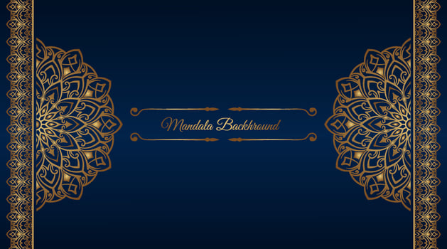 luxury background with golden mandala ornament vector