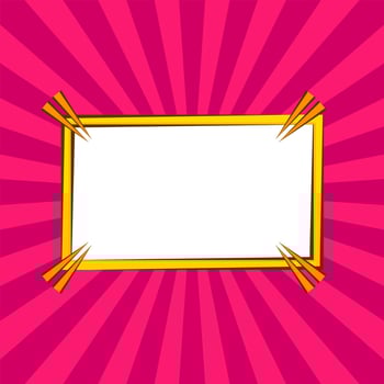 Blank comic pink burst background vector