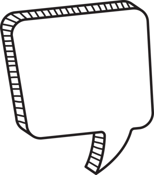 bubble speech comic empty doodle hand drawn png