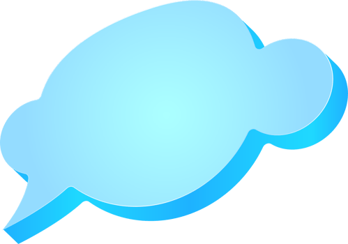 3d blue bubble speech comic empty element design png