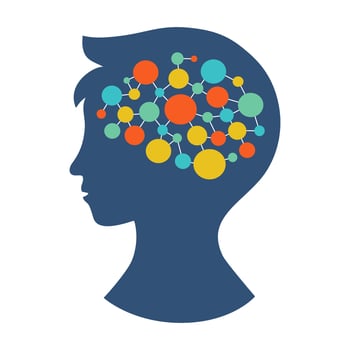 Child brain concept vector illustration. Creative intelligence kids brain.