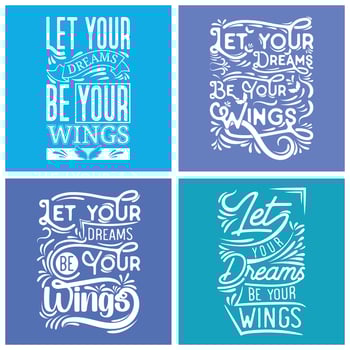 Let your dream be your wings Quotes for hand lettering t-shirt designs vector