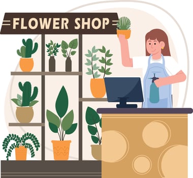Flower Shop Illustration vector