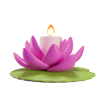 3d illustration lotus transparent background png