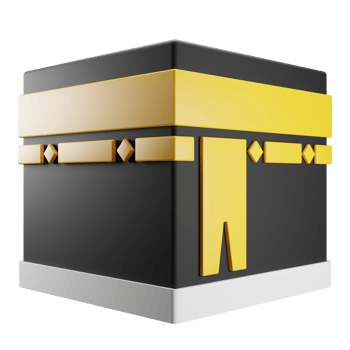 3D render makkah kaabah muslims hajj icon png