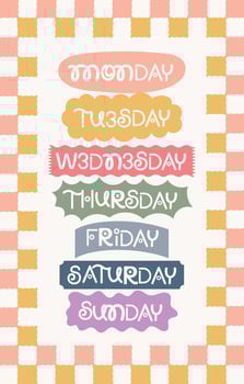 flat colorful fun design vector lettering day