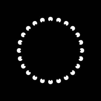 Geometrical Motive Pattern, Artistic Circle-Shaped, Monochrome and Minimalism, Modern Contemporary Mandala, for Decoration, Background, Decoration or Graphic Design Element. Vector Illustration
