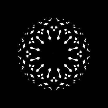 Geometrical Motive Pattern, Artistic Circle-Shaped, Monochrome and Minimalism, Modern Contemporary Mandala, for Decoration, Background, Decoration or Graphic Design Element. Vector Illustration