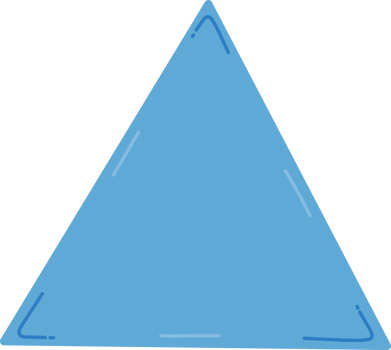Blue triangle doodle art. png