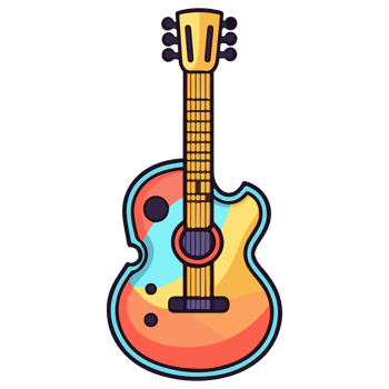 Cartoon Bass Guitar png