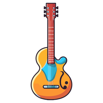 Cartoon Bass Guitar png