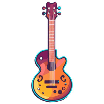 Cartoon Bass Guitar png
