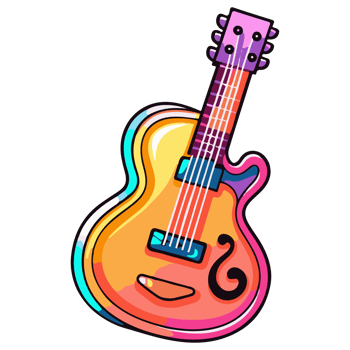 Cartoon Bass Guitar png