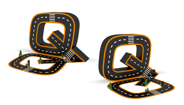 Alphabet symbols of the Figures in the form of a road, white and yellow line markings png