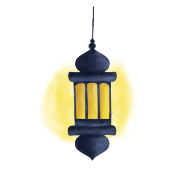 watercolor ramadhan lantern png