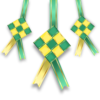 Eid al-Fitr ketupat decoration png