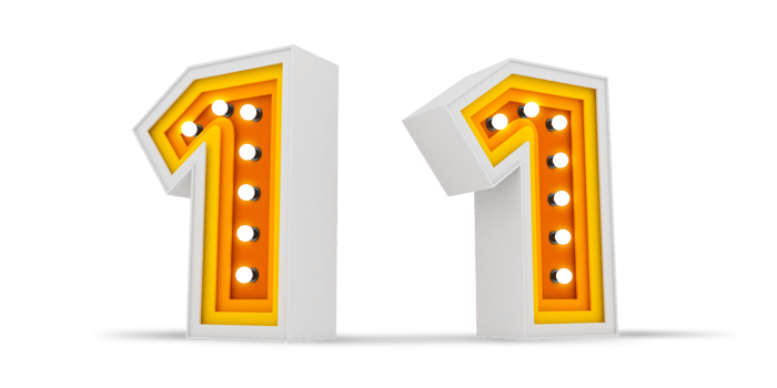 Colorful Number light bulb, Color layer and Deep text 3d rendering Illustration. png