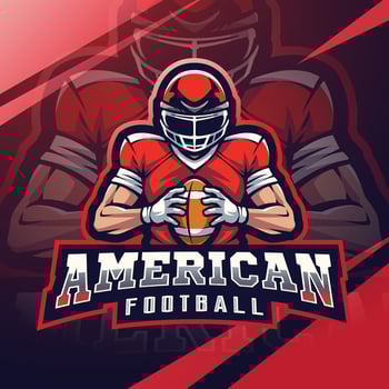 American football esport mascot logo design vector