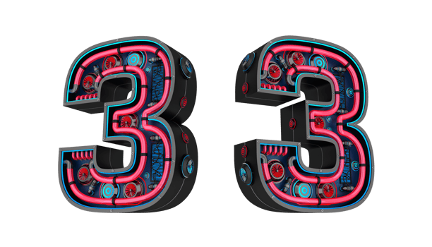 Black number with Red and blue Neon light and has a cooling system png
