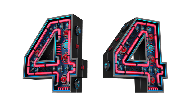 Black number with Red and blue Neon light and has a cooling system png