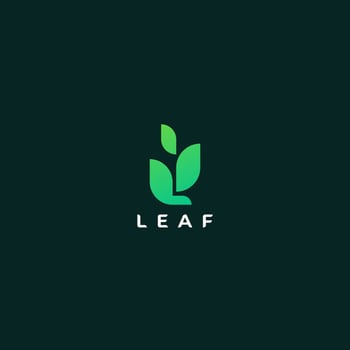 Letter L leaf logo design vector