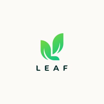 Letter L leaf logo design vector