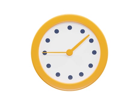Clock icon 3d illustration vector